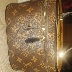 Louis Vuitton Brown and Tan Monogram Bag